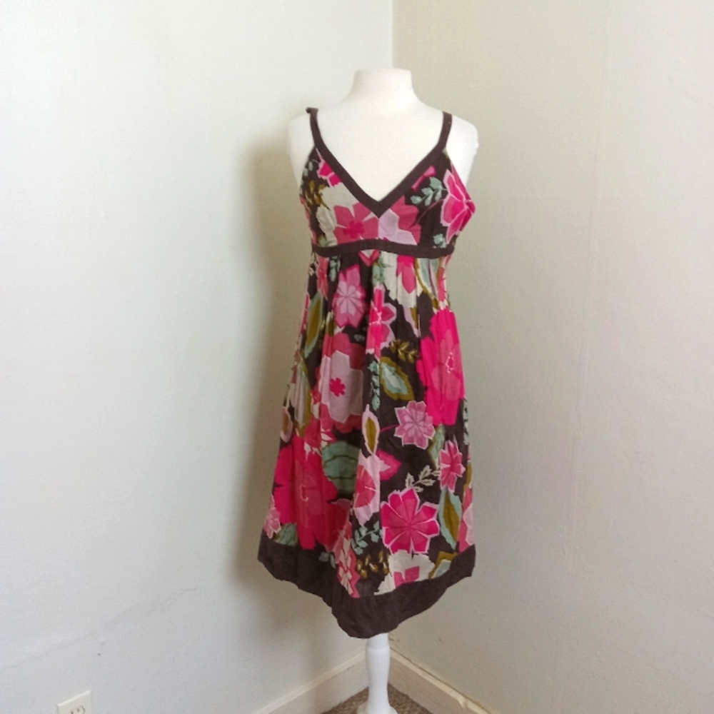 Mercer & Madison 100% Cotton Fully Lined Floral Sleeveless A Line Dress Size 6